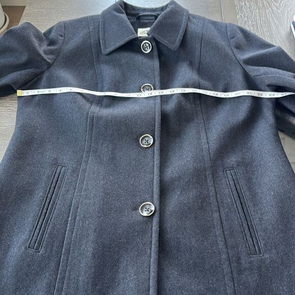 St. John’s Bay Women’s Size XL Charcoal Gray Wool Blend Classic Pea Coat EUC - Picture 7 of 12